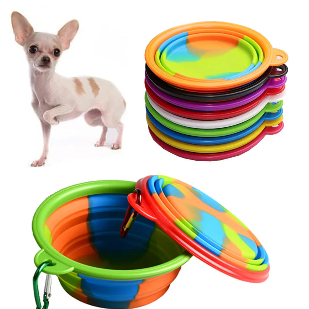 Multi-colour Camouflage Portable Bowl with Carabina Water/Food