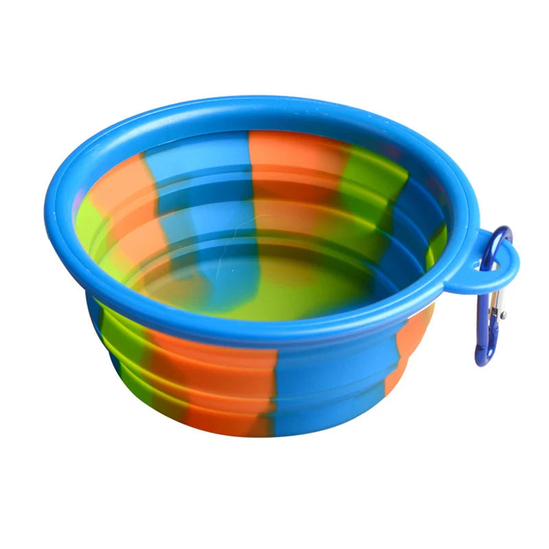 Multi-colour Camouflage Portable Bowl with Carabina Water/Food