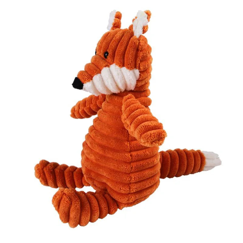 Dog Toy Animals Shape Bite Resistant Squeaky Toys Corduroy