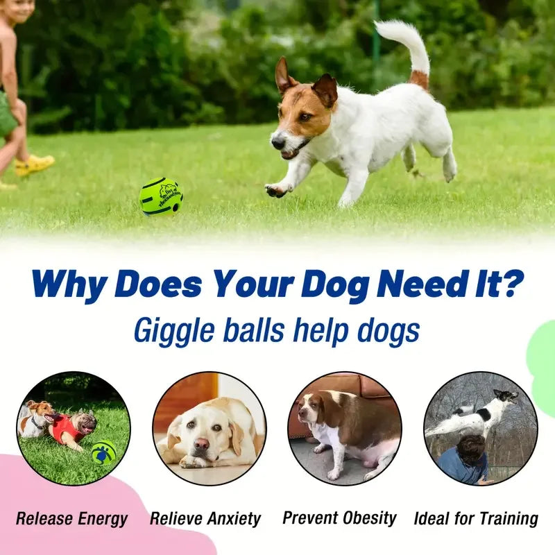 Dog Toy. Wobble Wag Giggle  Interactive Ball