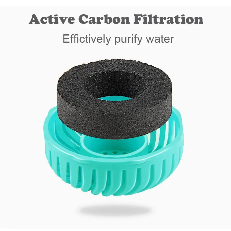 Portable Dog Water Bottle with carbon filter 300ml Drinking Bowl