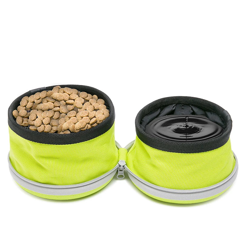 Dog Travel Bowl Feeder and Drinking 2 in 1Bowl