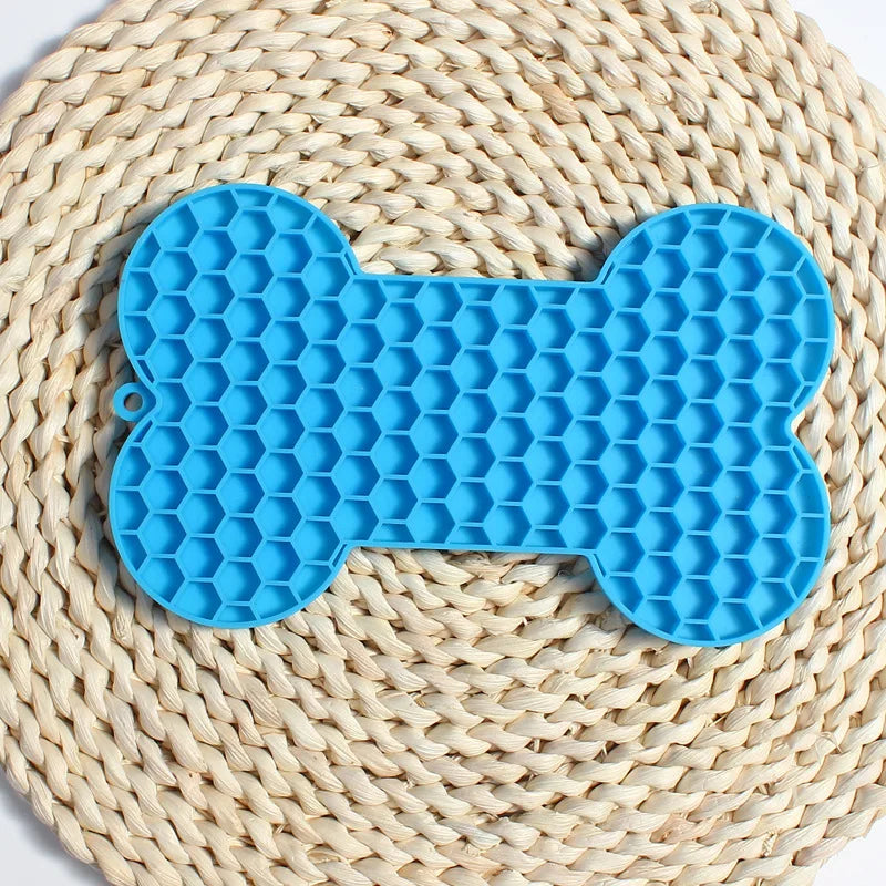 Bone Shape Silicone Licking Mat