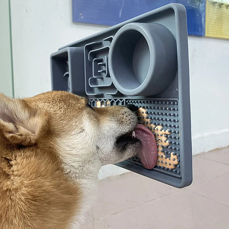 Silicone Licking Mat combined with Slow Feeders  with Suction Cup