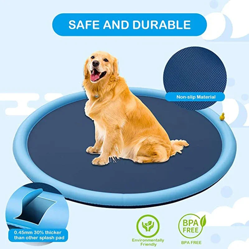 Dog Inflatable Water Sprinkler Cooling  Interactive Fountain