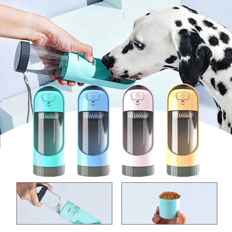 Portable Dog Water Bottle with carbon filter 300ml Drinking Bowl