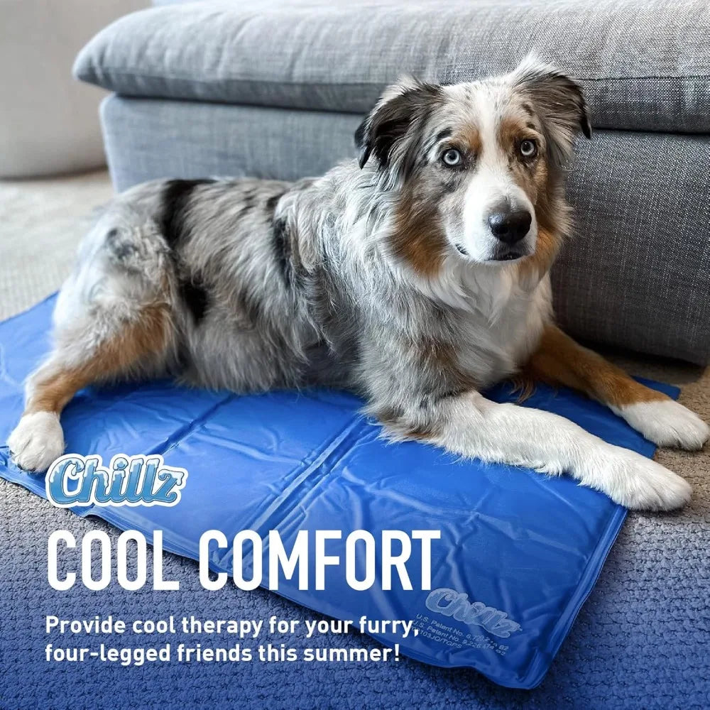 Chillz Dog Cooling Mat, Extra Large - Pressure Activated Cooling Mat for Dogs - No Water, Electricity or Refrigeration Needed