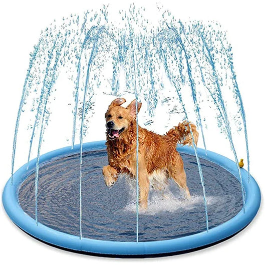 Dog Inflatable Water Sprinkler Cooling  Interactive Fountain