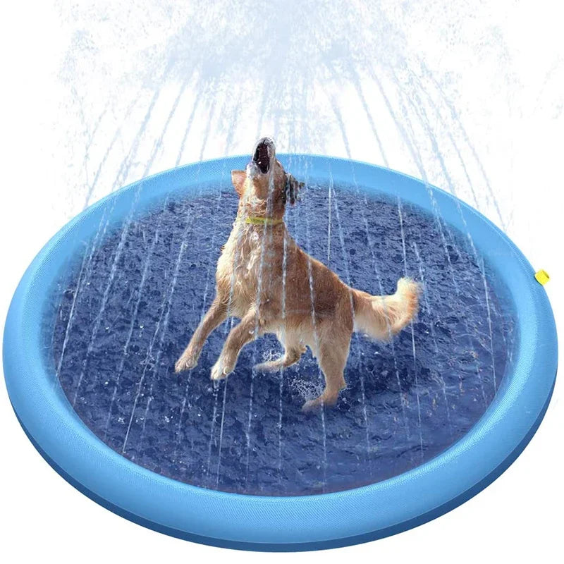 Dog Inflatable Water Sprinkler Cooling  Interactive Fountain